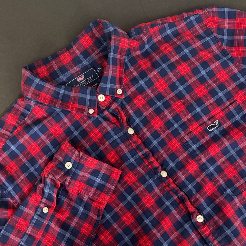 Vineyard Vines PACIFIC AVENUE TUCKER SLIM FIT SPORT SHIRT IN CALYPSO RED Size XL - Picture 5 of 13